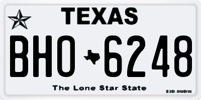 TX license plate BHO6248