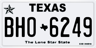 TX license plate BHO6249