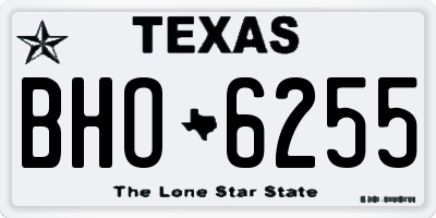 TX license plate BHO6255