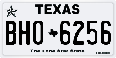 TX license plate BHO6256