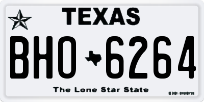 TX license plate BHO6264