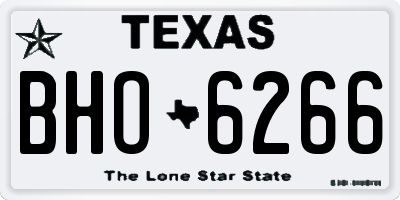 TX license plate BHO6266