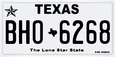 TX license plate BHO6268