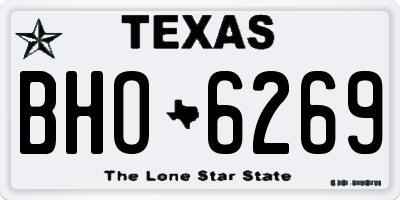 TX license plate BHO6269