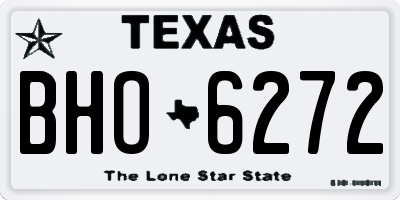 TX license plate BHO6272