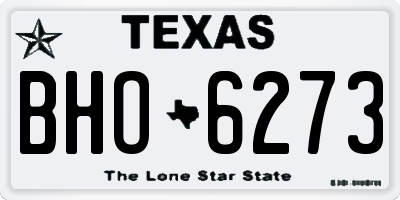 TX license plate BHO6273