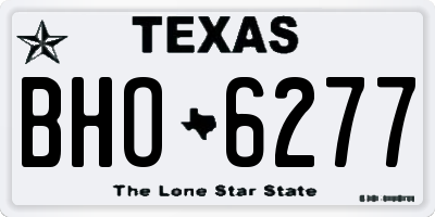 TX license plate BHO6277