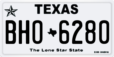 TX license plate BHO6280