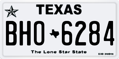 TX license plate BHO6284