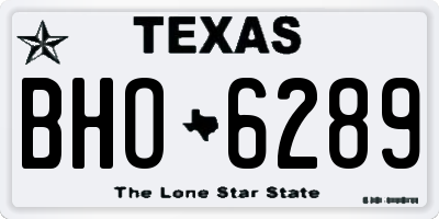 TX license plate BHO6289
