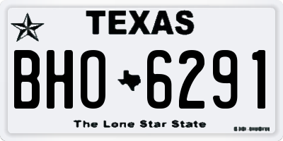 TX license plate BHO6291