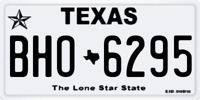 TX license plate BHO6295