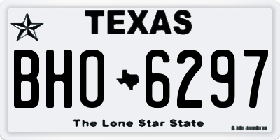 TX license plate BHO6297