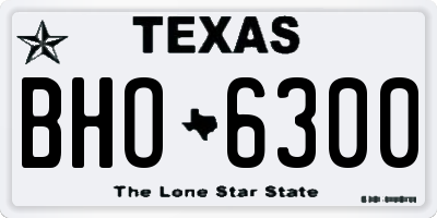 TX license plate BHO6300