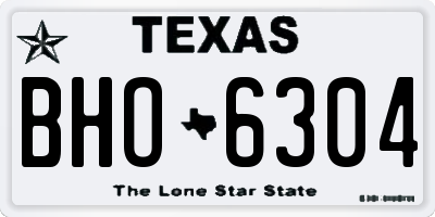 TX license plate BHO6304
