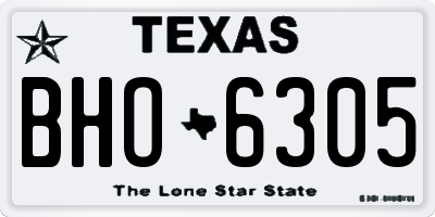 TX license plate BHO6305