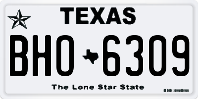 TX license plate BHO6309