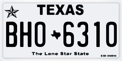 TX license plate BHO6310