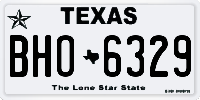 TX license plate BHO6329