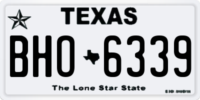 TX license plate BHO6339