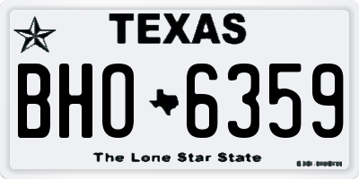TX license plate BHO6359