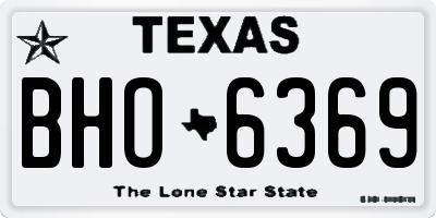 TX license plate BHO6369