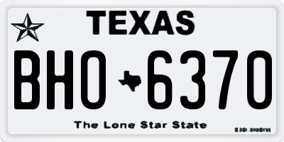TX license plate BHO6370