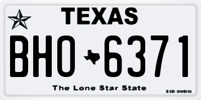 TX license plate BHO6371