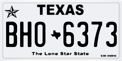 TX license plate BHO6373