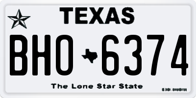TX license plate BHO6374