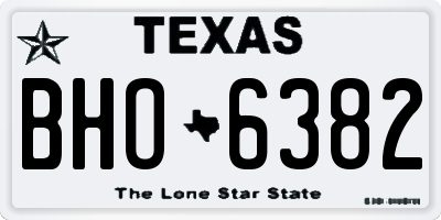TX license plate BHO6382