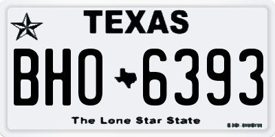 TX license plate BHO6393