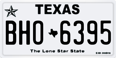 TX license plate BHO6395