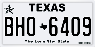 TX license plate BHO6409
