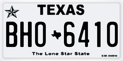 TX license plate BHO6410