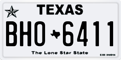 TX license plate BHO6411