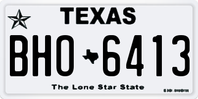 TX license plate BHO6413