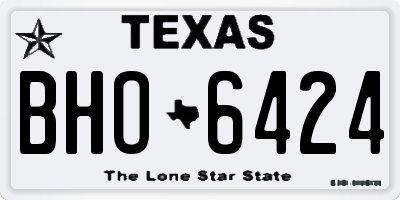 TX license plate BHO6424