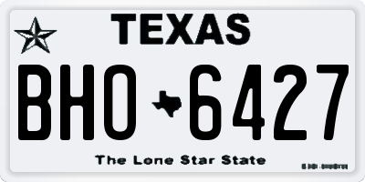TX license plate BHO6427