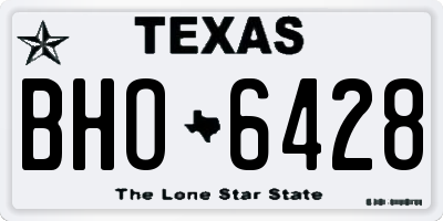 TX license plate BHO6428