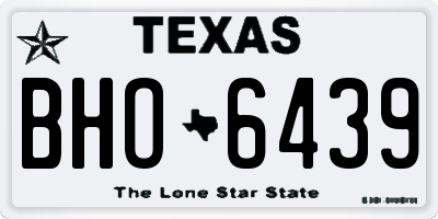 TX license plate BHO6439