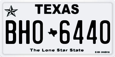 TX license plate BHO6440