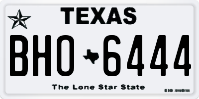 TX license plate BHO6444