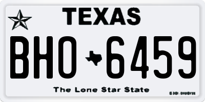 TX license plate BHO6459