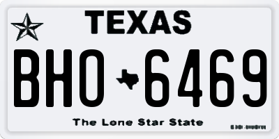 TX license plate BHO6469
