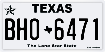 TX license plate BHO6471