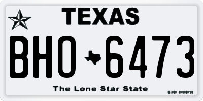 TX license plate BHO6473