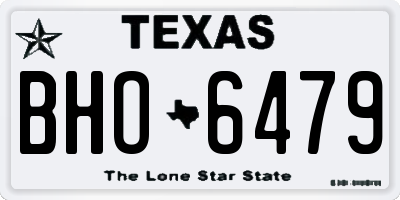 TX license plate BHO6479
