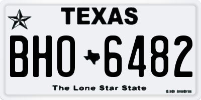 TX license plate BHO6482