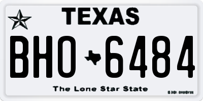 TX license plate BHO6484